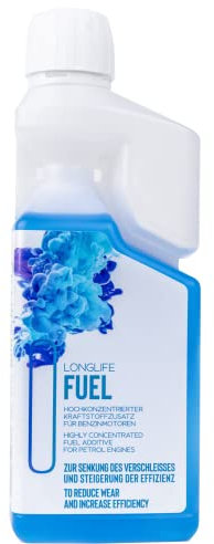 LIFETIME Longlife Fuel - Benzin Additiv für 500l Kraftstoff | Motorreiniger Benzin | Benzin Reiniger für alle Otto Benzin Motoren | Motorsystemreiniger Benzin | 500 ml