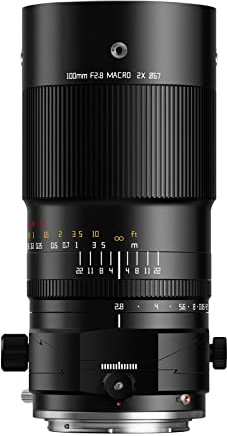 TTArtisan Obiettivo per fotocamera F2.8 da 100 mm, formato completo, macro, 2 obiettivi, tilt shift, per insetti, gioielli in miniatura, ritratto, nature morte, compatibile con Fuji X Mount