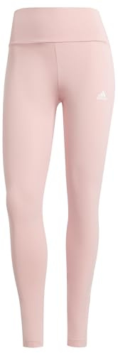 adidas Damen ESSENTIALS HIGH-WAISTED LOGO LEGGINGS, semi pink spark, XXS Short