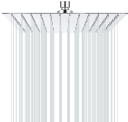 Jmlieben 8 Zoll Duschkopf Regendusche Edelstahl 304 Kopfbrause Regenbrause mit Anti-Kalk-Düsen Duschkopf Quadratisch 20 x 20cm (8 zoll)