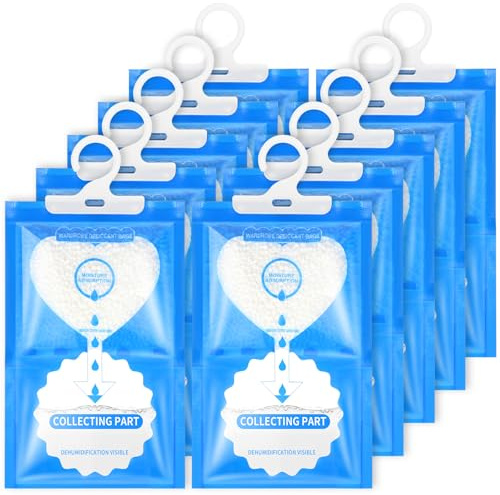 Vankarr Assorbi Umidità Armadio 10 X150g Deumidificatori Armadio Sacchetti Antiumidità per Armadi, Assorbi Umidità per Seminterrati, Armadi, Lavanderie