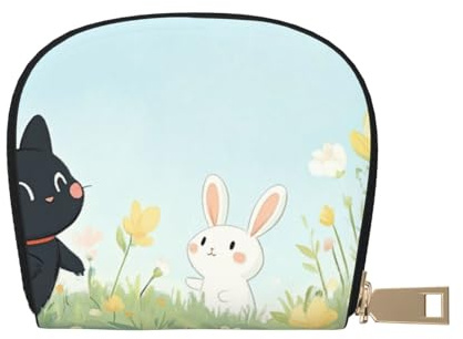SHFJASBNUMG Cartoon Leather Bag Bear Wallet Flower Card Pack New Parents - Pediatrician and Pharmacy Cards 9X11CM