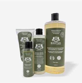Pack de 4 productos para Cuidado Equino MAKTUK BOTANIC HORSES - Cuidado de la Piel para Caballos – Solución Completa para Moscas y Tábanos – Spray, Crema Protectora y Suavizante para Piel Irritada