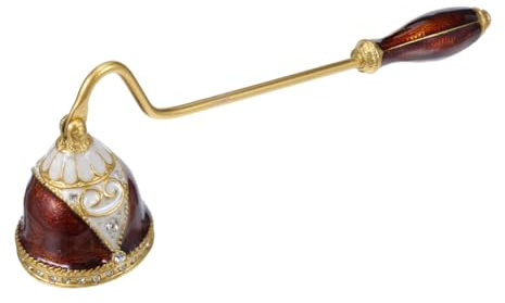 CLISPEED Spegni Candela in Metallo Smaltato Vintage Strumento per Spegnere Stoppino Candele a Colonna e Barattolo Accessorio Decorativo per Cura Candele e Ambienti Casa