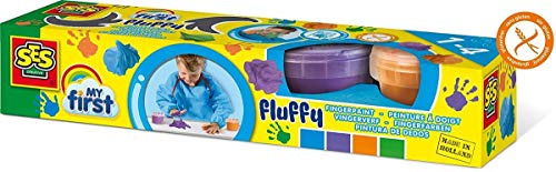 SES Creative- Peinture au Doigt Fluffy-My First, 14441
