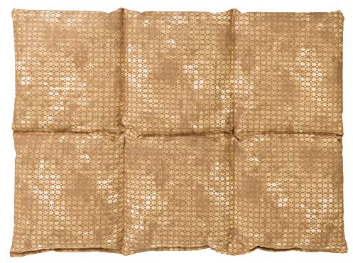 Hot Cherry Pit Pillow - Heating Pad and Cooling Bag - Cherry Stone - Microwavable (Batik-Gold, 6 Chambers, 15.75 x 11.81 in)