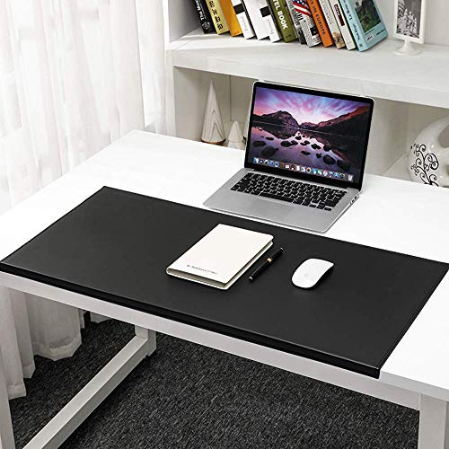 2,2 mm tjock skrivbordsmatta med kantskydd, stor vattentät bordsmatta, hållbart skrivbordsdyna i läder, laptop-tangentbordsskydd, torka rent