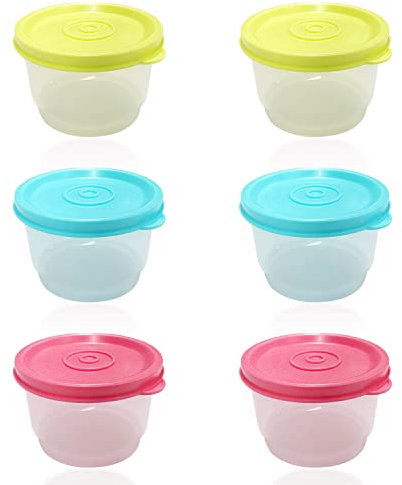 YSDYY Juego de 6 recipientes herméticos con tapa, para cocina, a prueba de fugas, reutilizables, apilables, aptos para microondas, congelador y lavavajillas (160 ml)