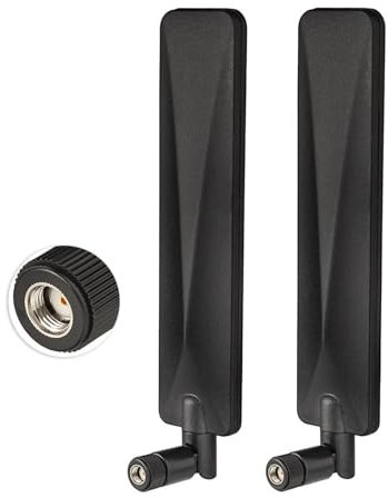 Bingfu 4G LTE Wildkamera-Antenne 9 dBi RP-SMA-Stecker Antenne (2-Stück) kompatibel mit 4G LTE Outdoor Wireless Router Sicherheitskamera