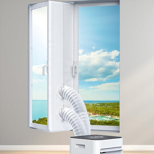 ZOYDP Klimaanlage Fensterabdichtung, 300cm Fensterabdichtung für Mobile Klimageräte, Klima Fensterabdichtung, Hot Air Stop zum Flügelfenster, Anbringen an Fenster, Dachfenster Kippfenster, Kein Bohren