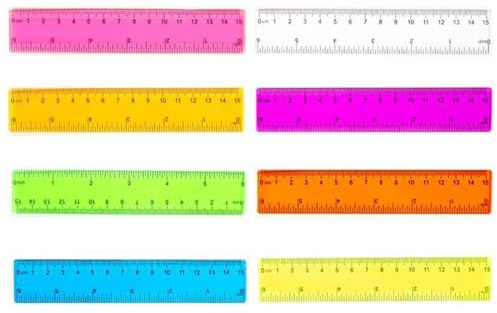 UYVPAER 8 règles flexibles en plastique transparent de 15 cm - Avec échelle métrique et pouces - Pour la maison, le bureau, l'école, les centimètres en relief