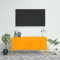 WSJHUHK Accueil Centres de divertissement et supports TV, meuble TV, jaune moutarde 105 x 35 x 50 cm, acier