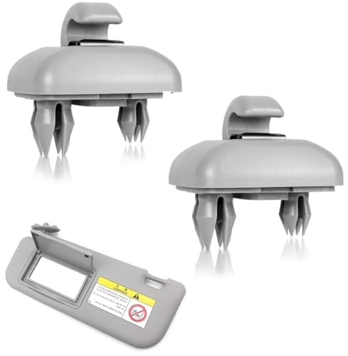 Clips para parasol Azlanway, 2 piezas de gancho para parasol de coche para A3 A4 A7 Q3 Q5 S4 S5 B6 B7 B8 (8E0 857 562), soporte gris para parasol para una conducción sin deslumbramientos