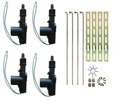 Aiuphing Chiusura centralizzata universale, motore di regolazione a 2 poli, 12 V, attuatore, serratura della porta centrale (2 poli, 4 pezzi)