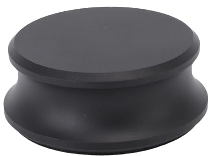 Xiuganpo Stabilizzatore del Peso del Disco con Tampone Protettivo, Accessorio per Giradischi con Morsetto per Giradischi Migliore Chiarezza del Suono e Smorzamento delle Vibrazioni (BLACK)