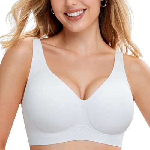 BRABIC Jelly Bras for Women Wireless Full Coverage Minimizer Push Up Bra