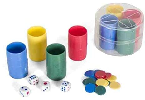 Gerimport Fichas Parchis 4 Plastico Altura 4,5cm Diametro 7cm