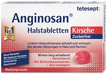 Tetesept Anginosan Halstabletten zuckerfrei Kirsch (20 stk)