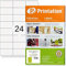 Printation 70 x 36mm Adressaufkleber selbstklebend 600 Aufkleber Internetmarke weiß - Universal Drucker Etiketten 70x36 auf 25 DIN A4 Bogen 3x8 24 Stück pro Blatt - Adressetiketten 3490