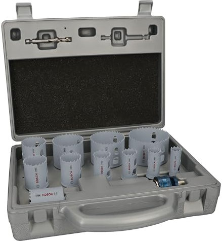 Bosch Juego de 14 brocas Pro Multi Material Power Change Plus – Estuche de moldeo por soplado (para madera blanda, paneles de yeso, diámetro de 19 – 76 mm, accesorios profesionales, taladros