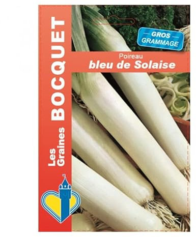 Sachet de graines de Poireau bleu de solaise gros grammage - 12 g - légume bulbe - LES GRAINES BOCQUET