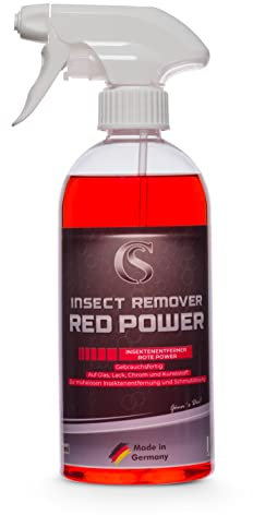 Car Sense Insect remover red power Gel 0,5 L ist problemlos auf Glas, Lack, Chrom und Kunststoff einsetzbar I Insekten-Entferner extra stark