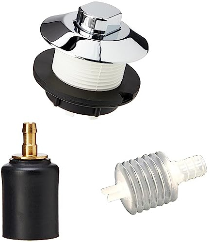 GROHE 38488000 | Air Button, Chrome & Grohe 43507000 Adagio DAL Concealed Cistern Flush Valve Bellow & Air Tube Seal & Grohe 43506000 Pneumatic Clear Flush Valve Bellows - Multi-Colour