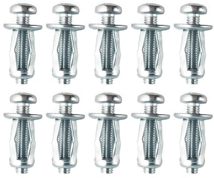 10 tasselli in metallo a cavità cava M5 x 25, resistenti tasselli da parete cavi per decorazione domestica e fissaggi su pareti in cartongesso e cavità