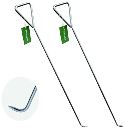 Flowpubs Gancio per botola da 91,2 cm, realizzato in acciaio inossidabile resistente, copertura per pozzetto di sollevamento e copertura per scarico tempesta, gancio versatile per sollevamento