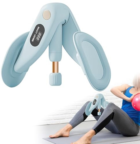 Oberschenkeltrainer, 7-16 KG Einstellbarer Widerstand, LED Beckenboden Trainer, Beckenboden Trainingsgerät Beinpresse, Multifunktionaler, Beckenbodentrainer für Frau, Beckenbodentrainer für Männer
