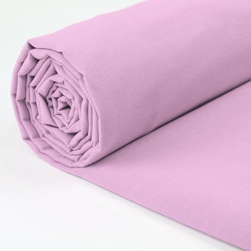 A-Express Tessuto 100% cotone - 150 cm x 60 pollici - Tessuto in cotone tinta unita venduto al metro - Ideale per trapuntatura, cucito, confezione abiti, fodere per tende, borse, biancheria da letto