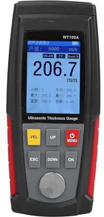 WT100A Testeur D'épaisseur Numérique Jauge D'épaisseur Compteur USB De avec Mesure De Vitesse Sonore pour Métal, Plastique, Céramique, Verre, etc.