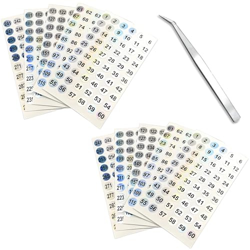 Yuiturt Lot de 10 feuilles d'autocollants numérotés (1 à 300) Étiquettes rondes imperméables, Étiquettes adhésives pour inventaire, classement et organisation pour bureau, école et stock