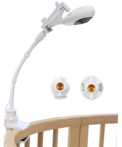 JAMUILS Supporto Universale Flessibile Telecamera Baby Video Monitor Clip per lettino scrivania, compatibile con Hellobaby HB30 HB32 HB35 HB50 HB65 HB6550 HB6532 e GHB Chicco Telecamera