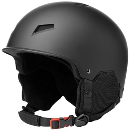 Casco da sci per donne e uomini, casco da snowboard, regolabile, taglia M, nero