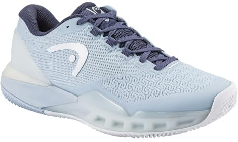 HEAD Revolt Pro 5.0 Women's Clay Tennis Shoe, Light Blue/Dark Blue, 8