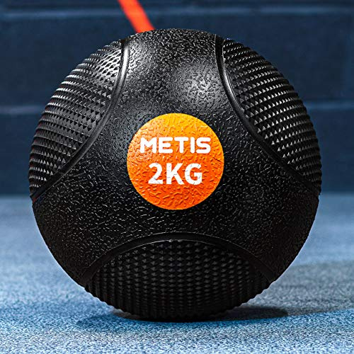 METIS Balón Medicinal– 1kg - 10kg | Pelota Lastrada para Ejercicio en Casa o en el Gimnasio - Slam Balls – Alto Agarre | Material Fitness, Yoga y Pilates