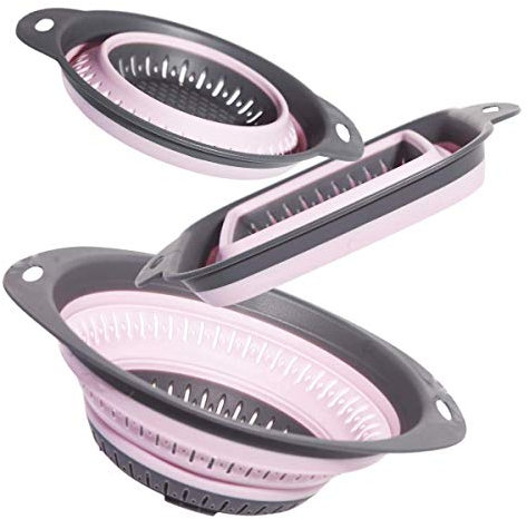 BXXY - Juego de 3 coladores de cocina plegables perfectos para drenar pasta, verduras y frutas (3 unidades)