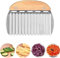 Rpanle Couteau de Tranches de Pomme de Terre, Couteau Lame Ondulée, Trancheuse de Frites Vague, Patate Lame OnduléE Coupe en Acier Inoxydable Frites Outils De Cuisine pour Légume, Fruits et Gaufre