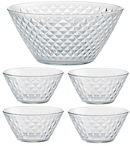Ravenhead Essentials Jewel Five Piece Bowl Set Glass