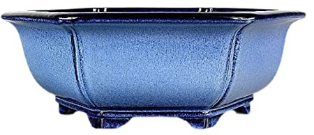 HASMI Blumentöpfe Sechseckiger, extra großer Bonsai-Blumentopf, lila Sand, dekorativer Topf, Orchidee, Kiefer und Zypresse, Pflanztopf mit Drainagelöchern Pflanzkübel