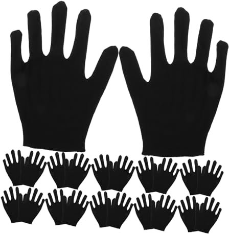 BESTonZON 12 Paare Camping Ohne Finger Schutzhandschuhe Inspektionshandschuhe Für Schmuck Jubiläumsgeschenk Schneehandschuhe Fahrradhandschuhe Für Damen Arbeitshandschuhe Mann Laufen Lotion