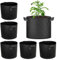 LUFEIS 6 Piezas Saco para Plantas, Bolsas de Cultivo Plantas, Galones Bolsas de Cultivo, Bolsas de Tela no Tejida para Plantas para Tomates, Patatas, Flores y Plantas, con Asas Saco de Plantación