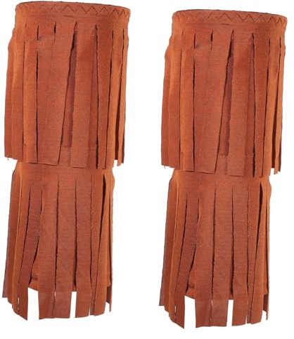 Holibanna 1 Par Cubrebotas Hippies Top Con Flecos Plantillas Hombres Punta Cuadrada Cárdigans Vestido De Lentejuelas Botas Mujer Trajes De Concierto Country Para Mujer Poliéster Dark Brown