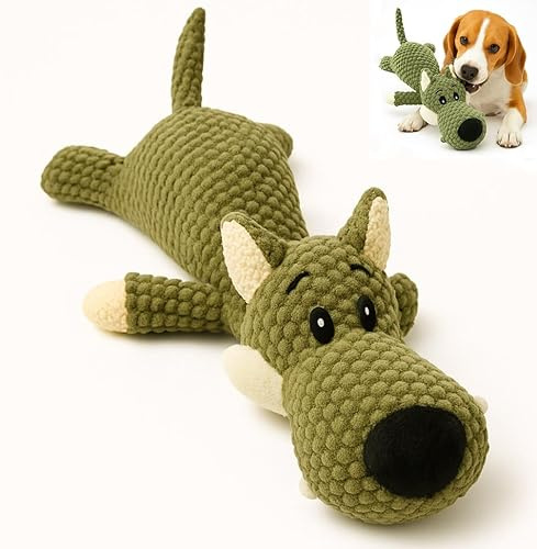 Générique Jouet pour Chien Indestructible - Jouet pour Chien - Anti-Stress - Jouets en Peluche couineur - Interactif pour Animal de Compagnie (Vert)