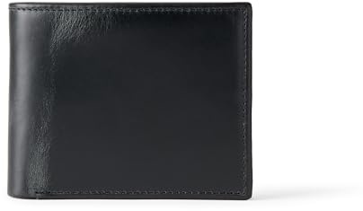 Amazon Essentials Portafoglio bifold da uomo, in pelle, nero, taglia unica