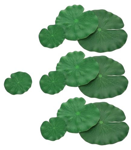 TOBBOMEY 10piezas Nenúfares Artificiales Flotantes para Piscina Estanque Decoración De Jardín Decoración para De Simulación
