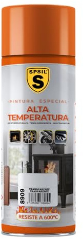 SPSIL Spray Pintura Temperatura Anticalorica Trasparente 400 ml,Protección Anticorrosión para Radiadores, Motores, Parrillas y Más,Pintura para Coche y Moto,Resistencia 600°C