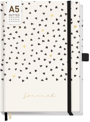 Häfft paper&you® Premium Journal A5 Golden Hearts