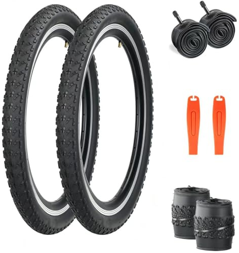 ZUKKA 2-pack cykeldäck 20/24/26 tum 1,95 med 2-pack cykelslang 20/24/26 tum Schrader AV35 mm för MTB cykel mountainbike däck
